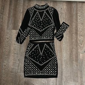 Women’s two piece diamond outfit